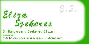 eliza szekeres business card